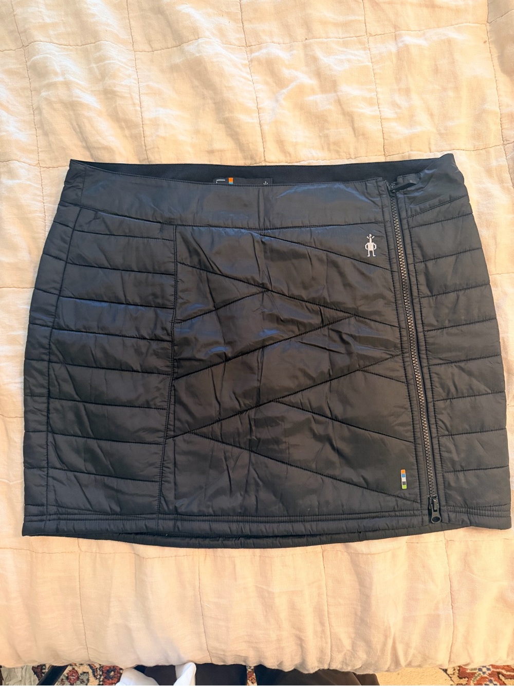 Smartwool Insulated Quilted Mini Skirt with Side Zip Large EUC
